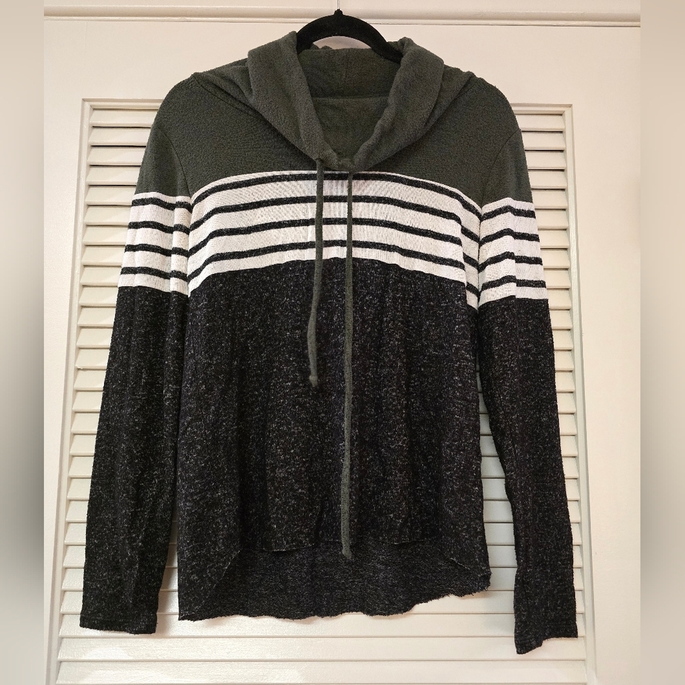 Market & Spruce - Striped Relaxed-Fit Long-Sleeve Pullover Top